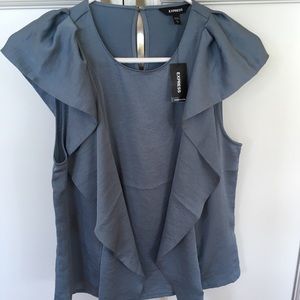 NEW Express Ruffled Top Blouse - Medium